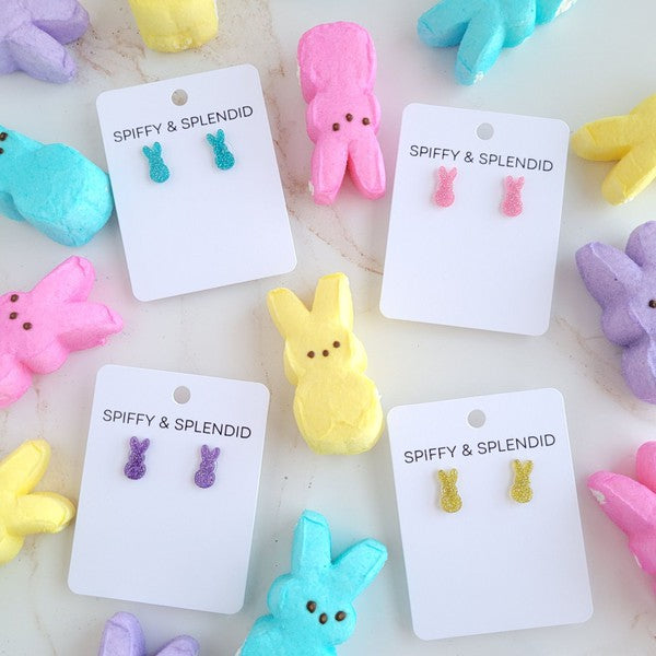 Yellow Bunny Studs