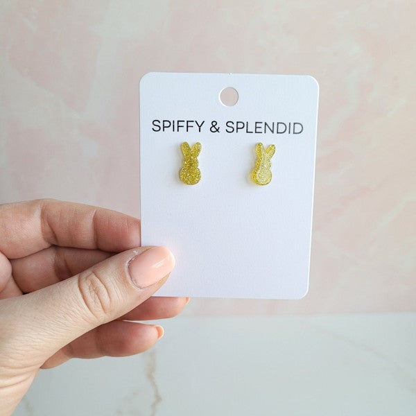 Yellow Bunny Studs