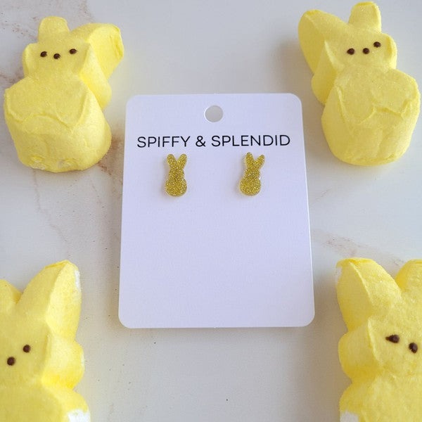 Yellow Bunny Studs