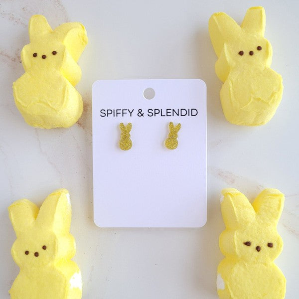 Yellow Bunny Studs