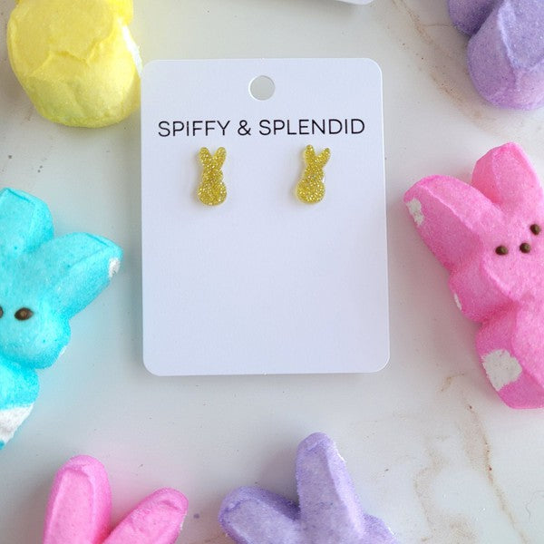 Yellow Bunny Studs