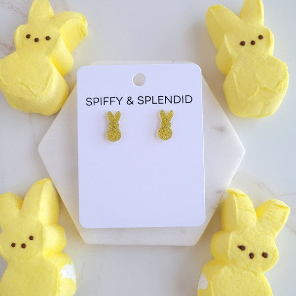 Yellow Bunny Studs