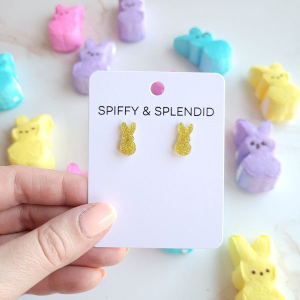 Yellow Bunny Studs