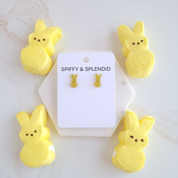 Yellow Bunny Studs