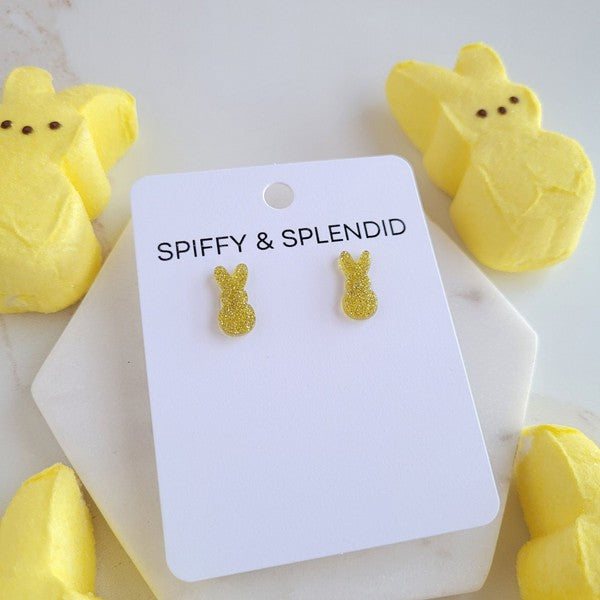 Yellow Bunny Studs