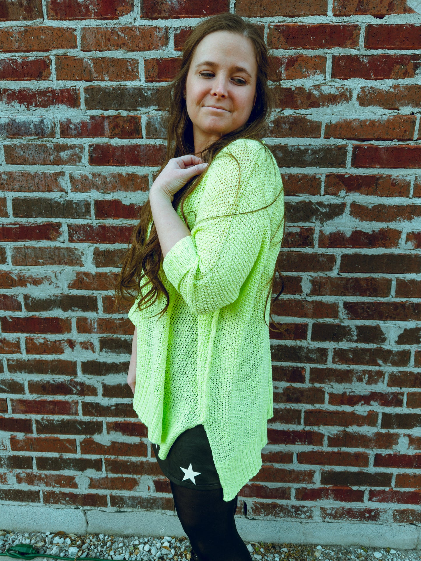 Lime Green Knit Top