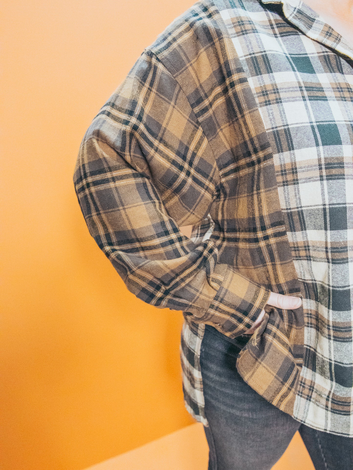 Neutral Plaid Top